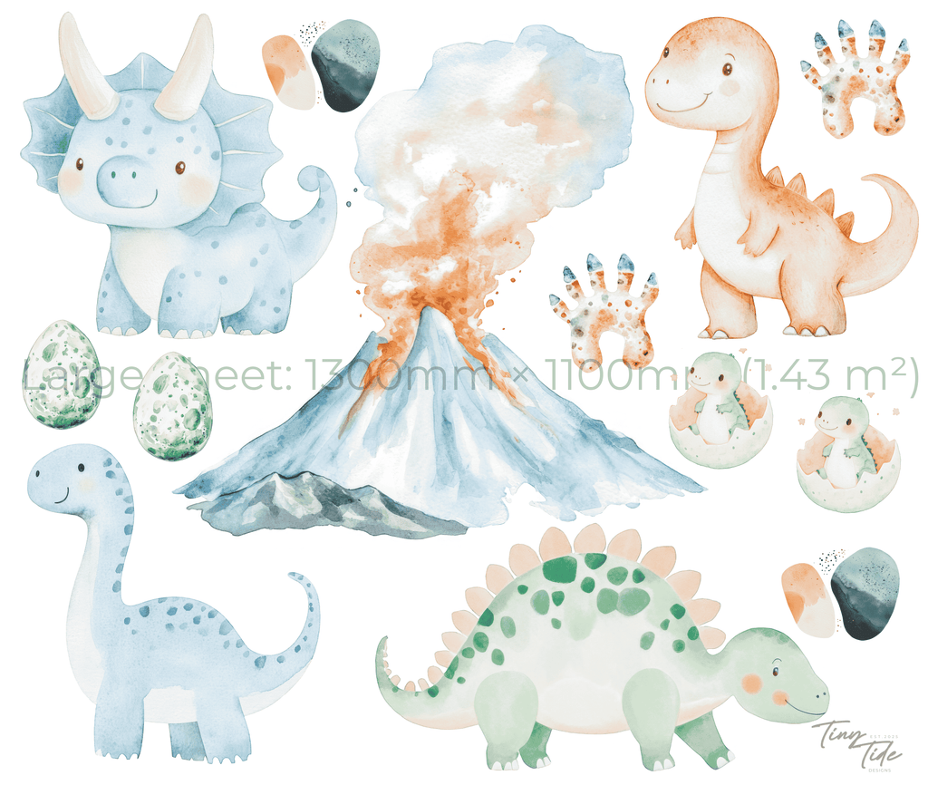 Dino Land Wall Stickers Set