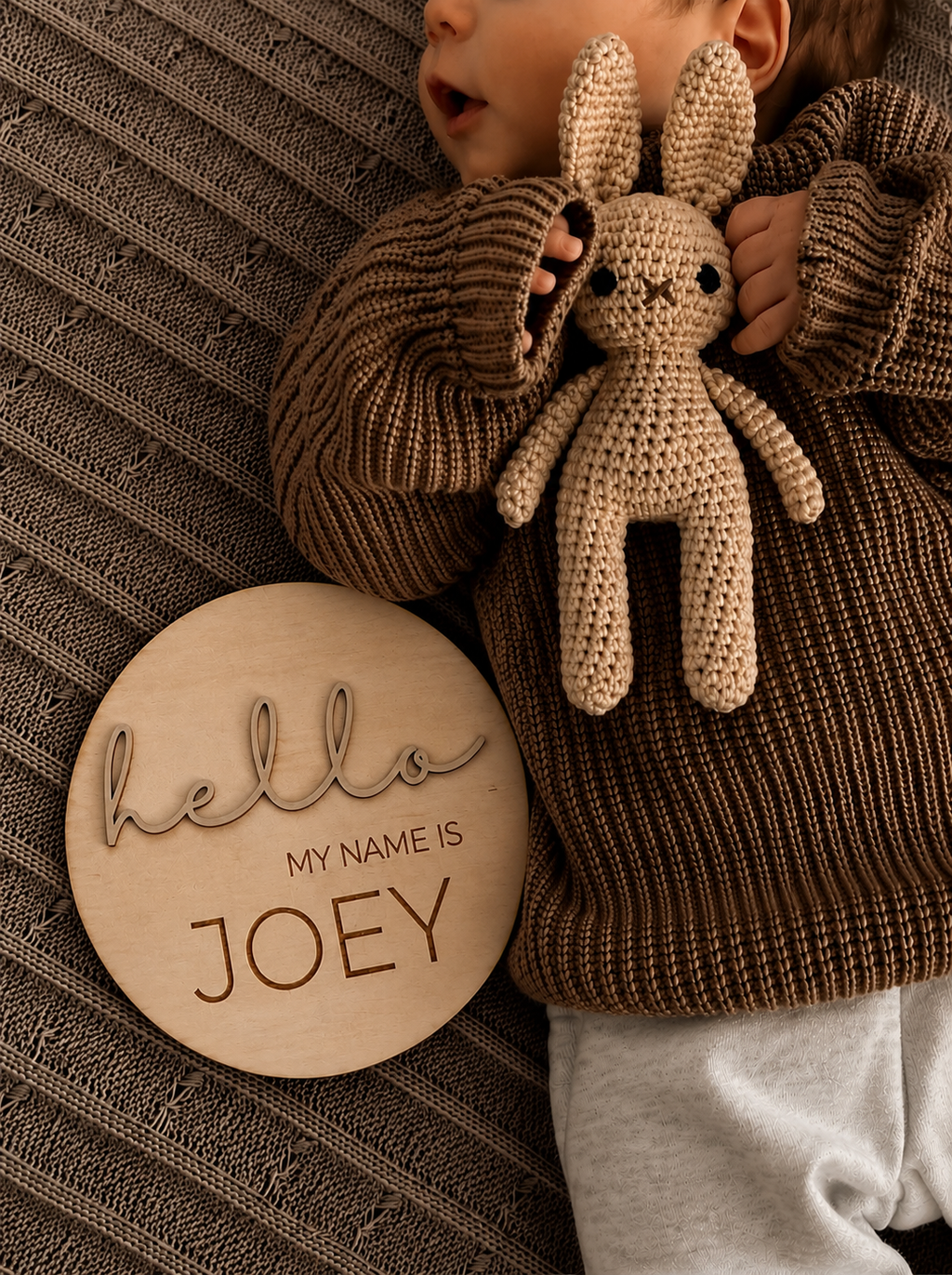 "Hello My Name Is" Birth Announcement Disc
