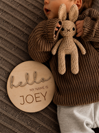 "Hello My Name Is" Birth Announcement Disc