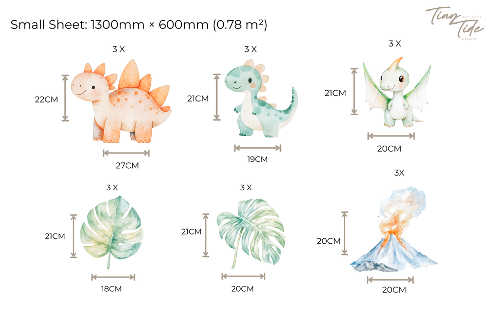 Dino Land Wall Stickers Set