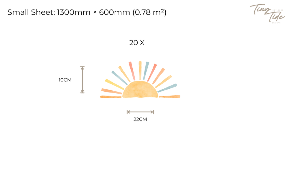 Boho Sunrise Wall Stickers Set