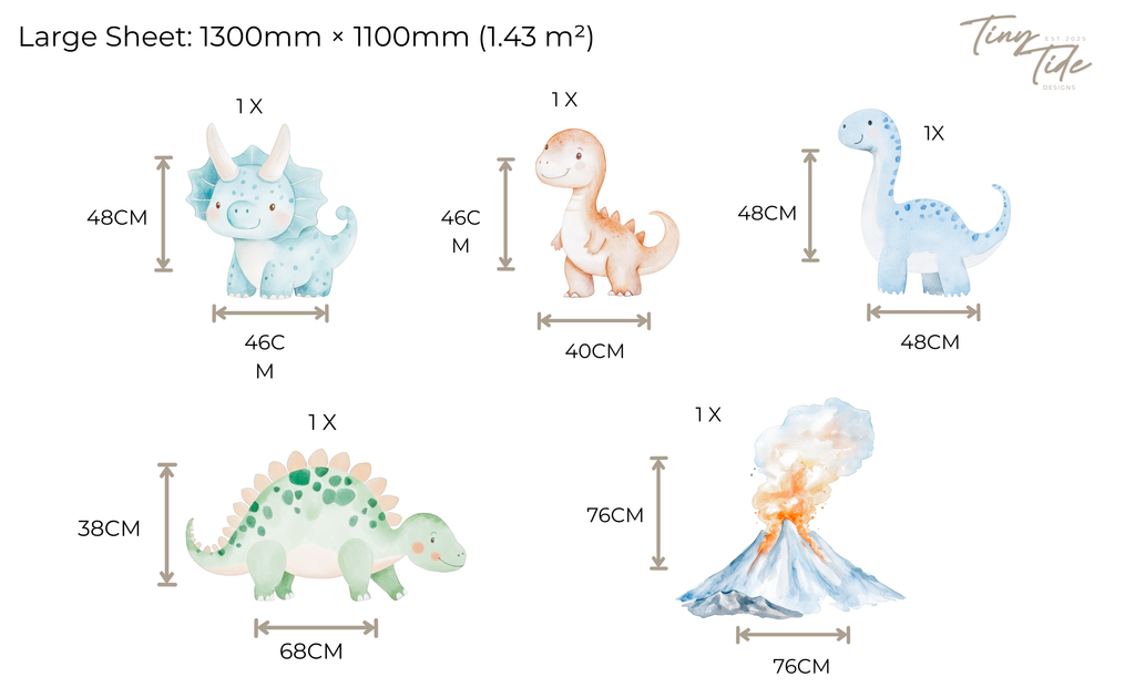 Dino Land Wall Stickers Set