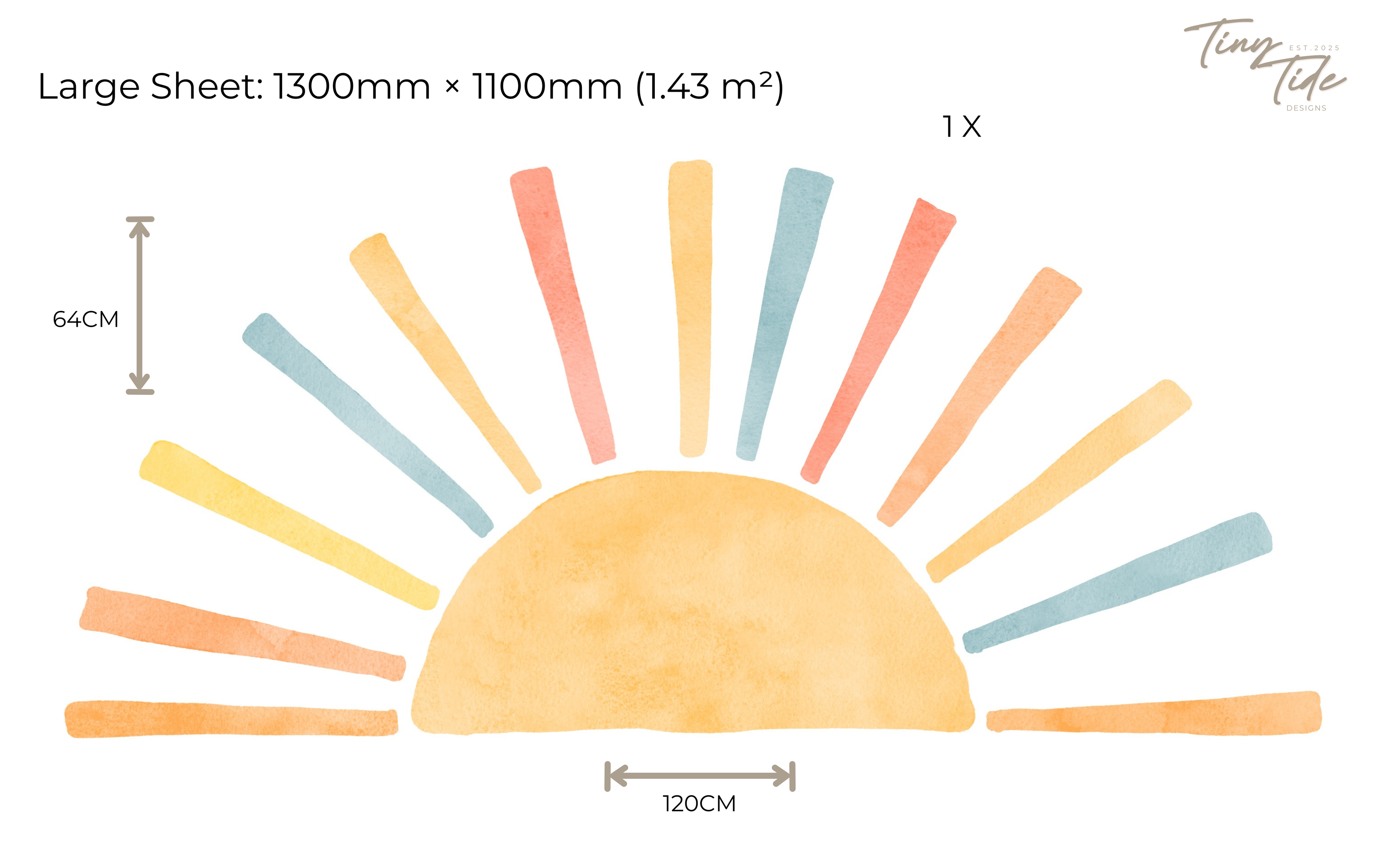 Boho Sunrise Wall Stickers Set