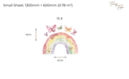 Boho Rainbow with Butterflies Wall Stickers Set