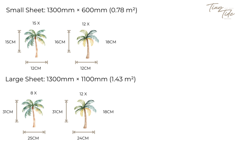 Palm Tree Wall Sticker Set