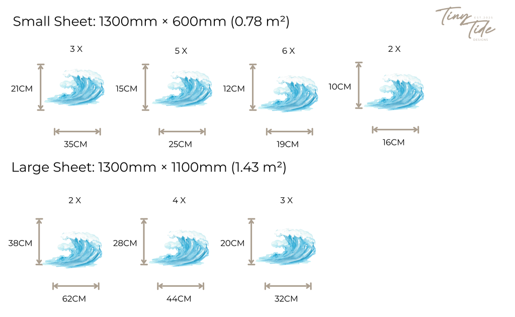Wave Wall Sticker Set