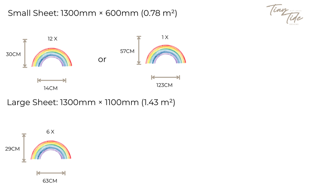 Rainbow Wall Stickers Set