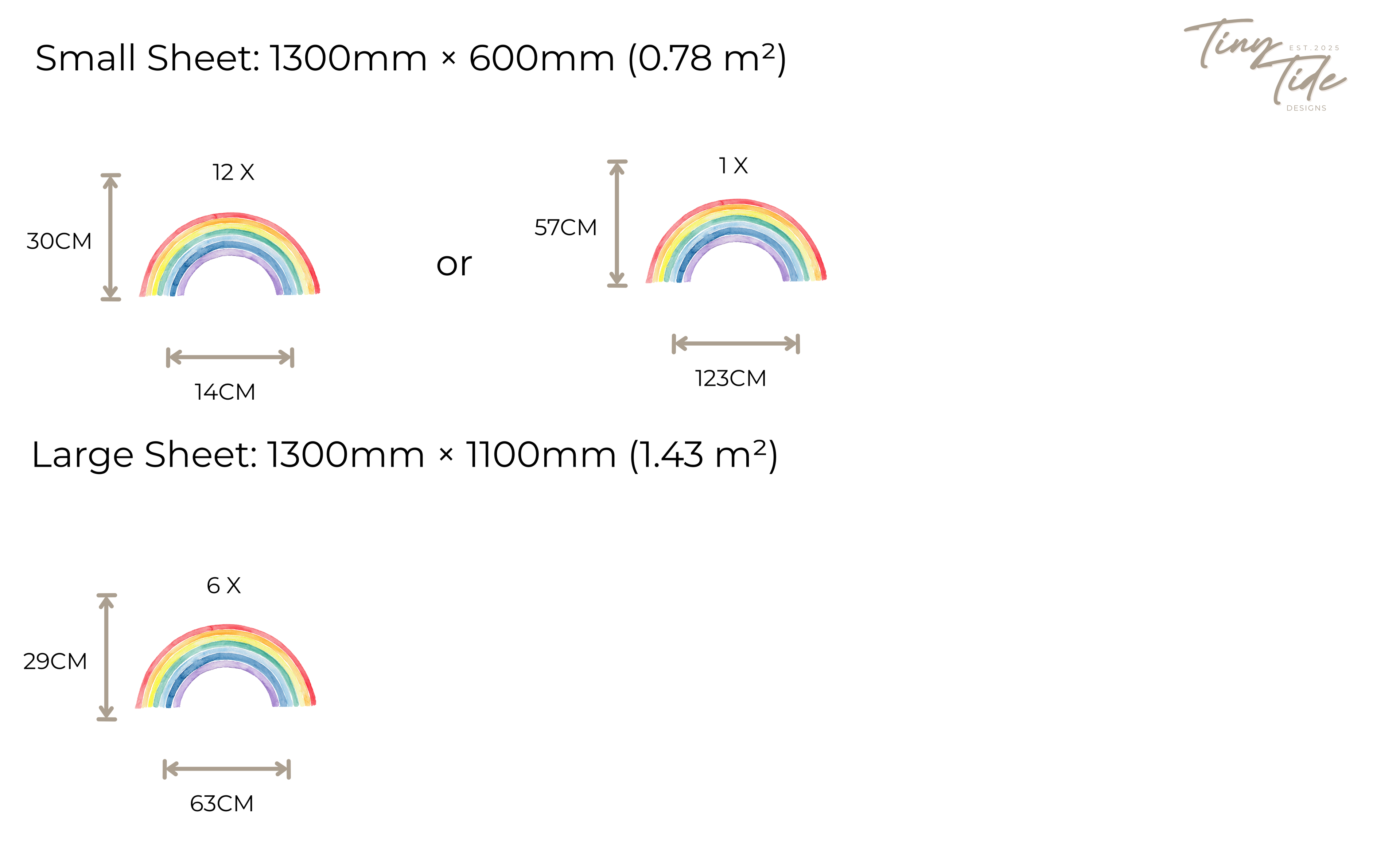 Rainbow Wall Stickers Set