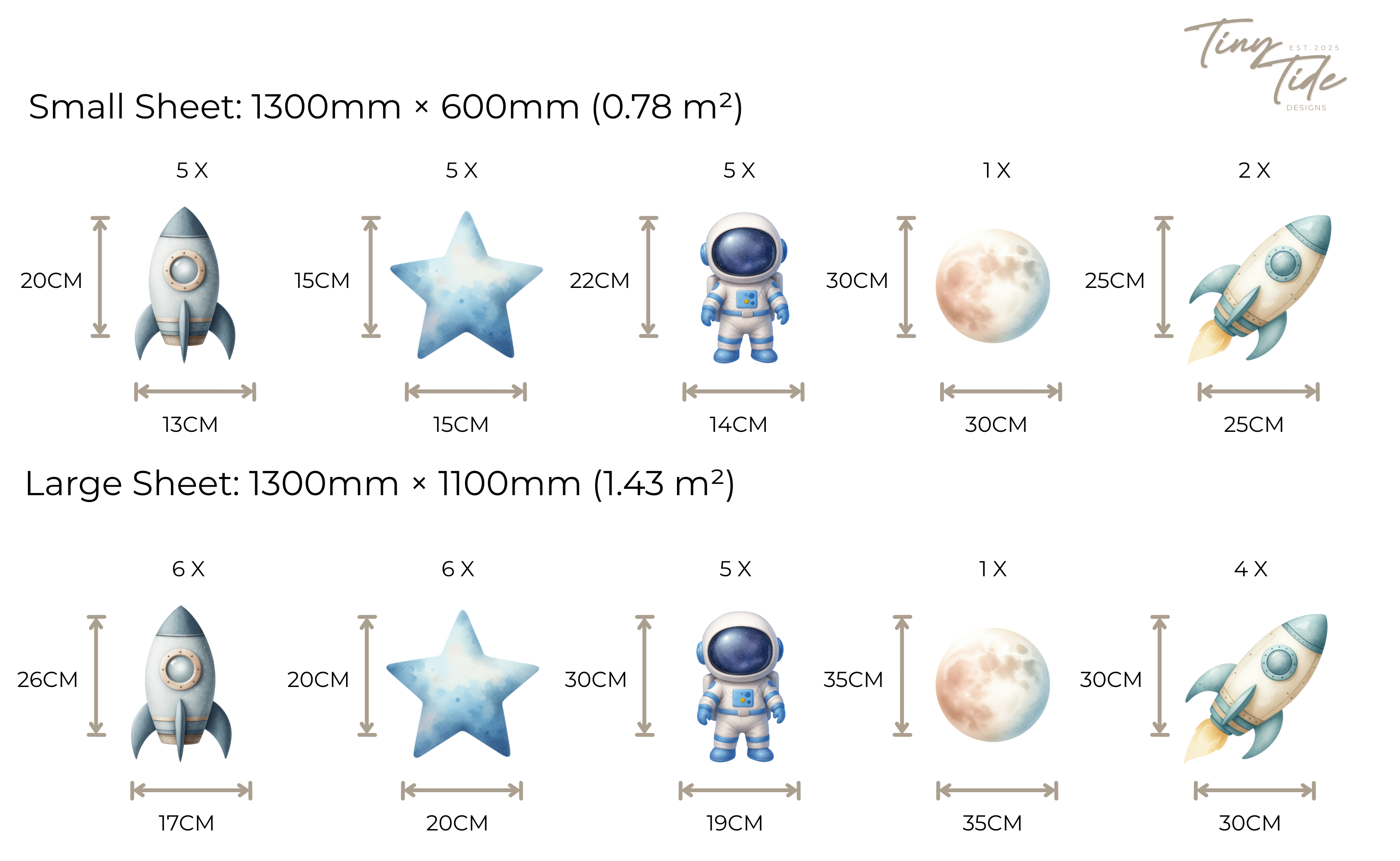 Space Wall Stickers Set