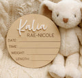 Wooden Baby Arrival Disc