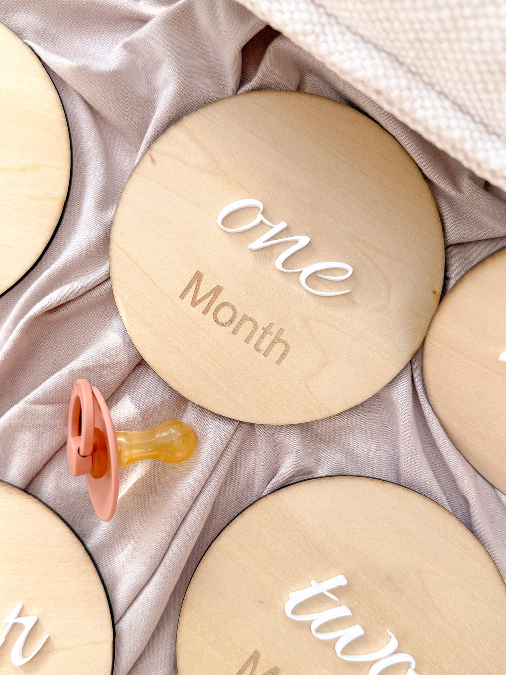 Baby Milestone Wooden Disc Set