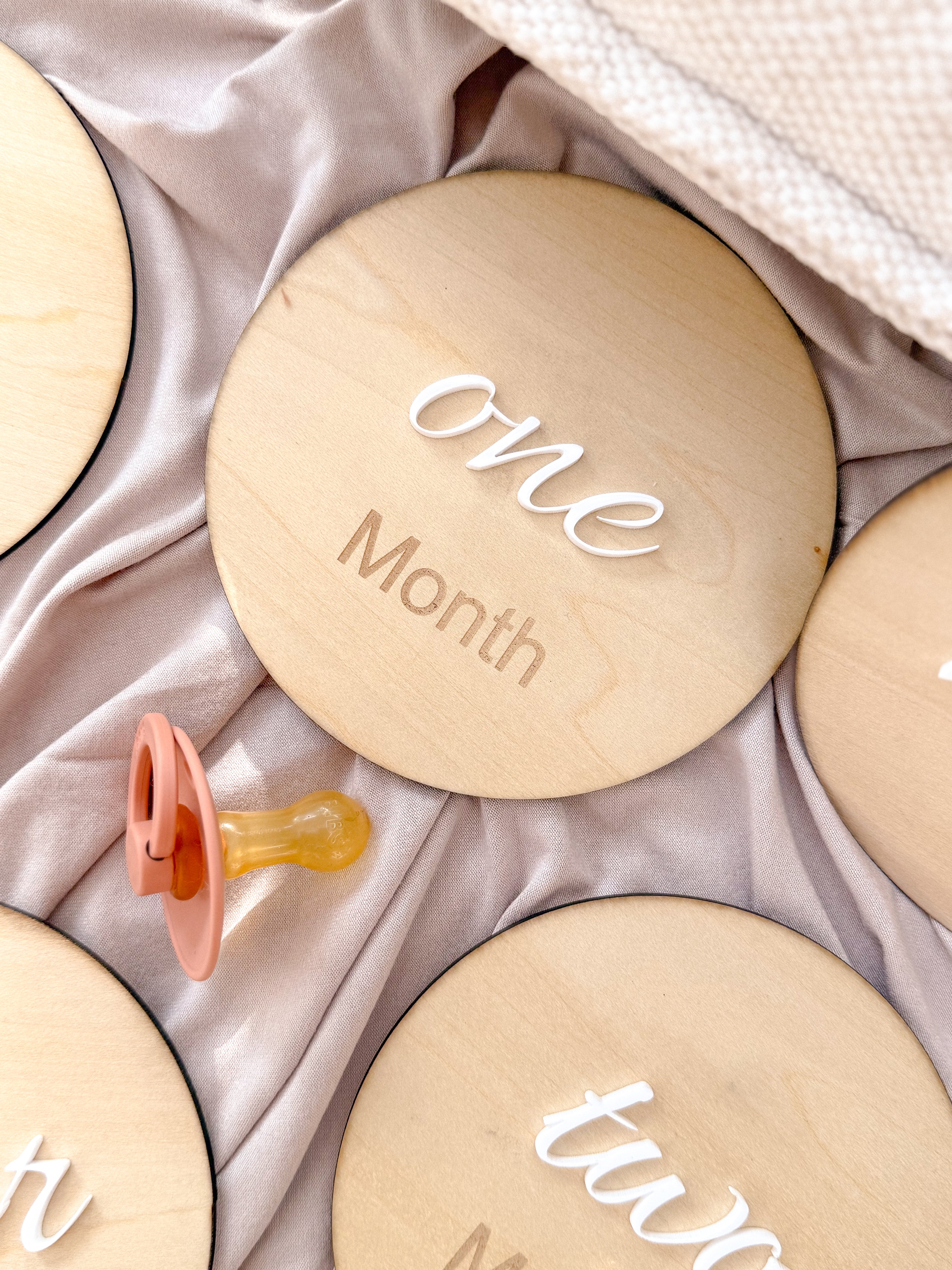 Baby Milestone Wooden Disc Set