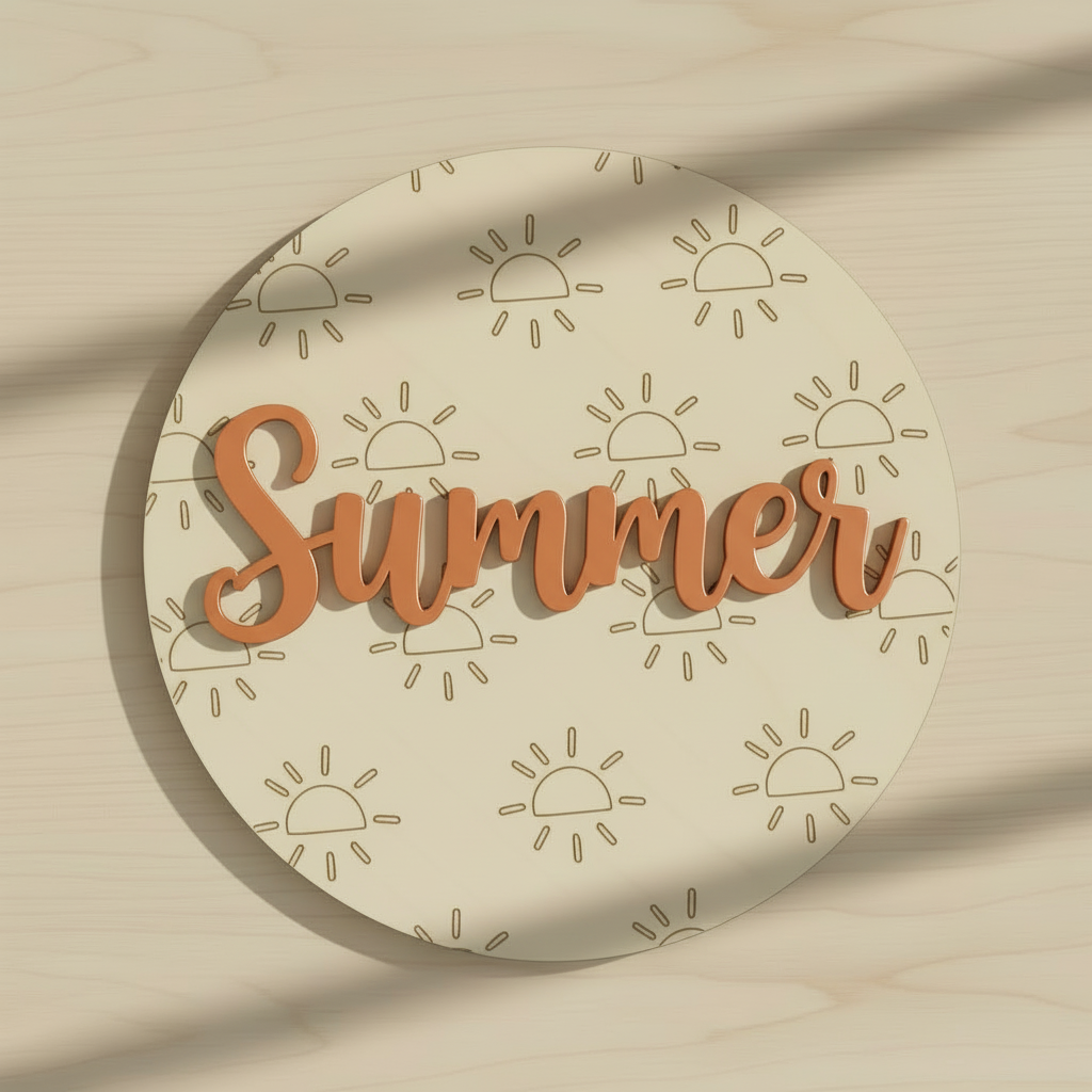 Circle Name Sign - Pattern Background