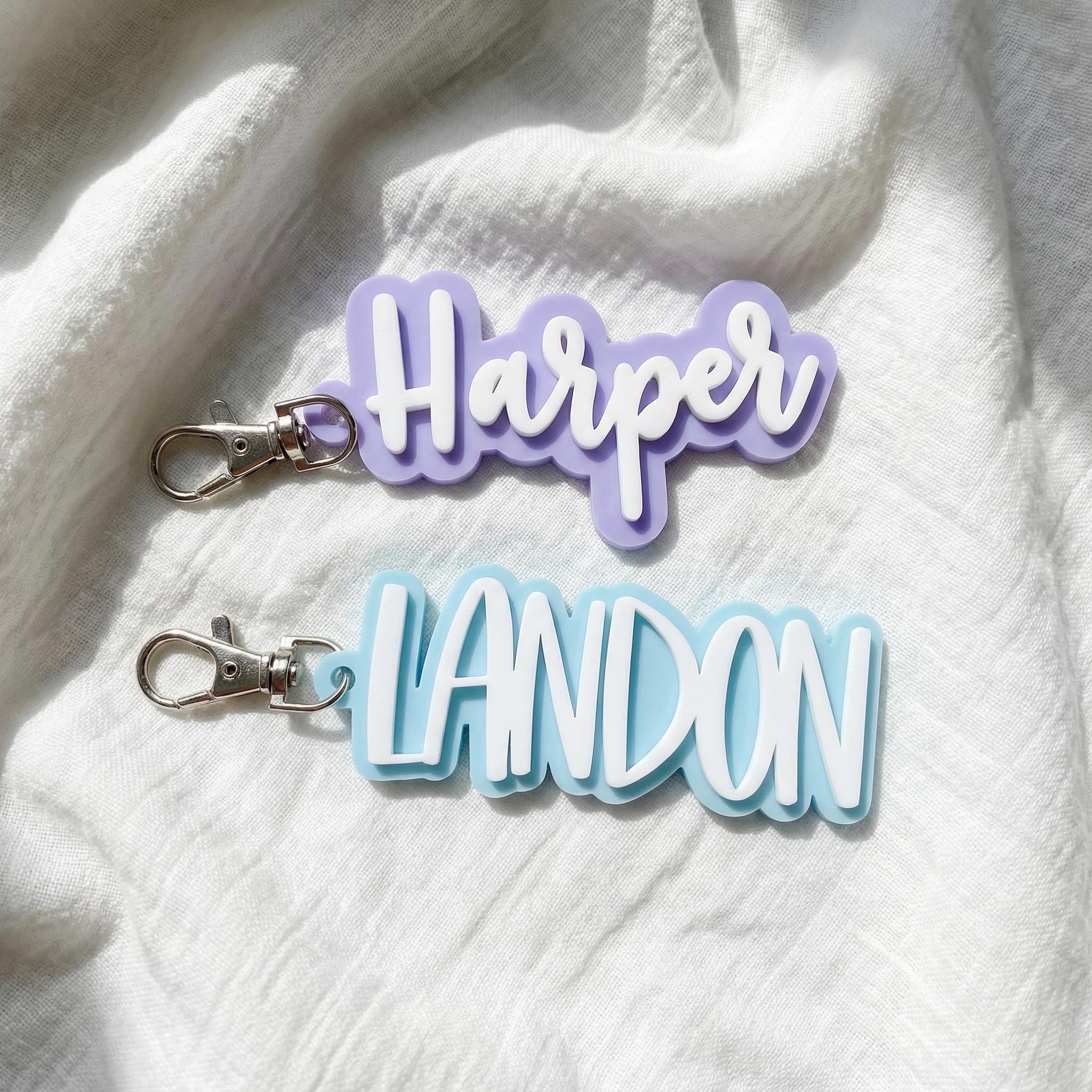 Double Layer Acrylic Keyring