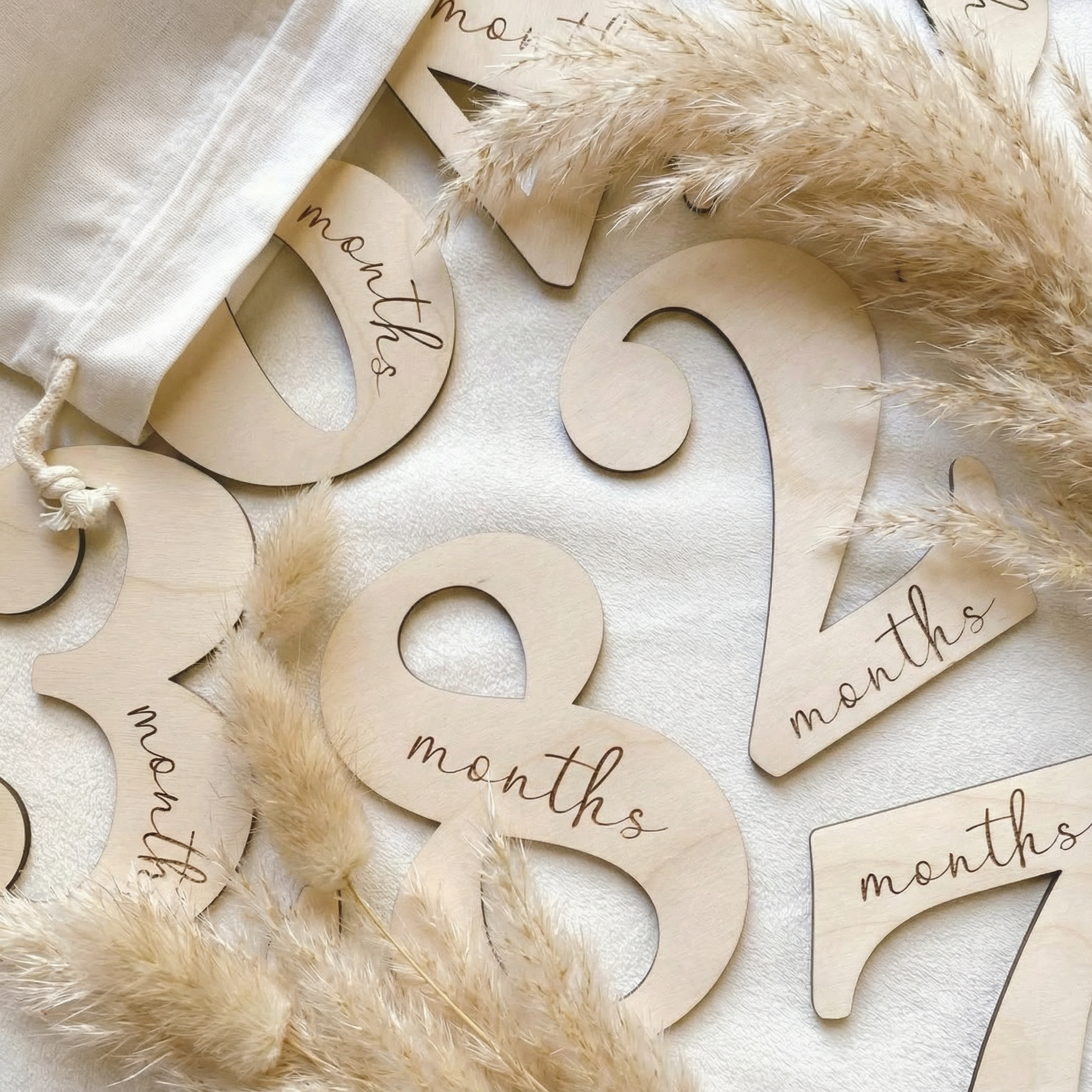 Wooden Number Milestone Set