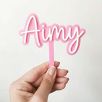 Double-Layer Acrylic Cake Topper – Single Word / Single Name