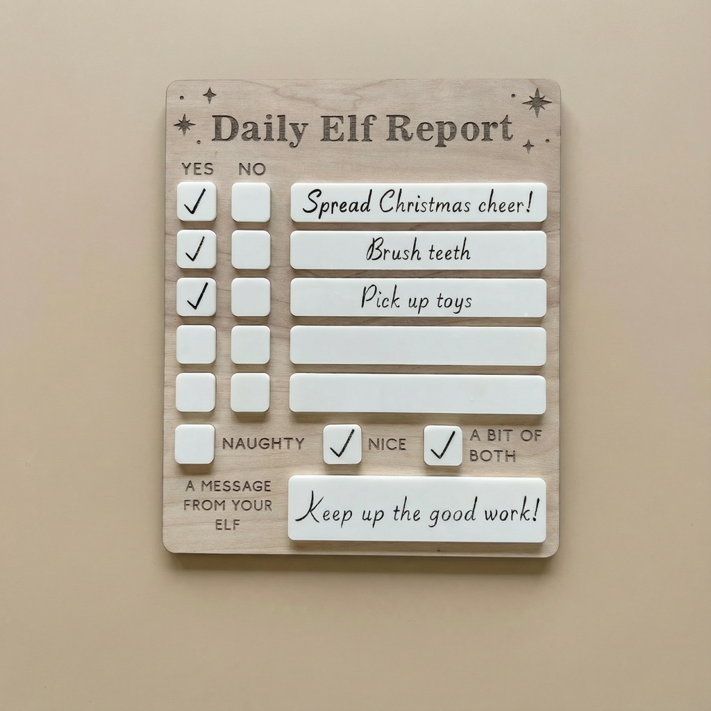Daily Elf Report – Dry Erase Board
