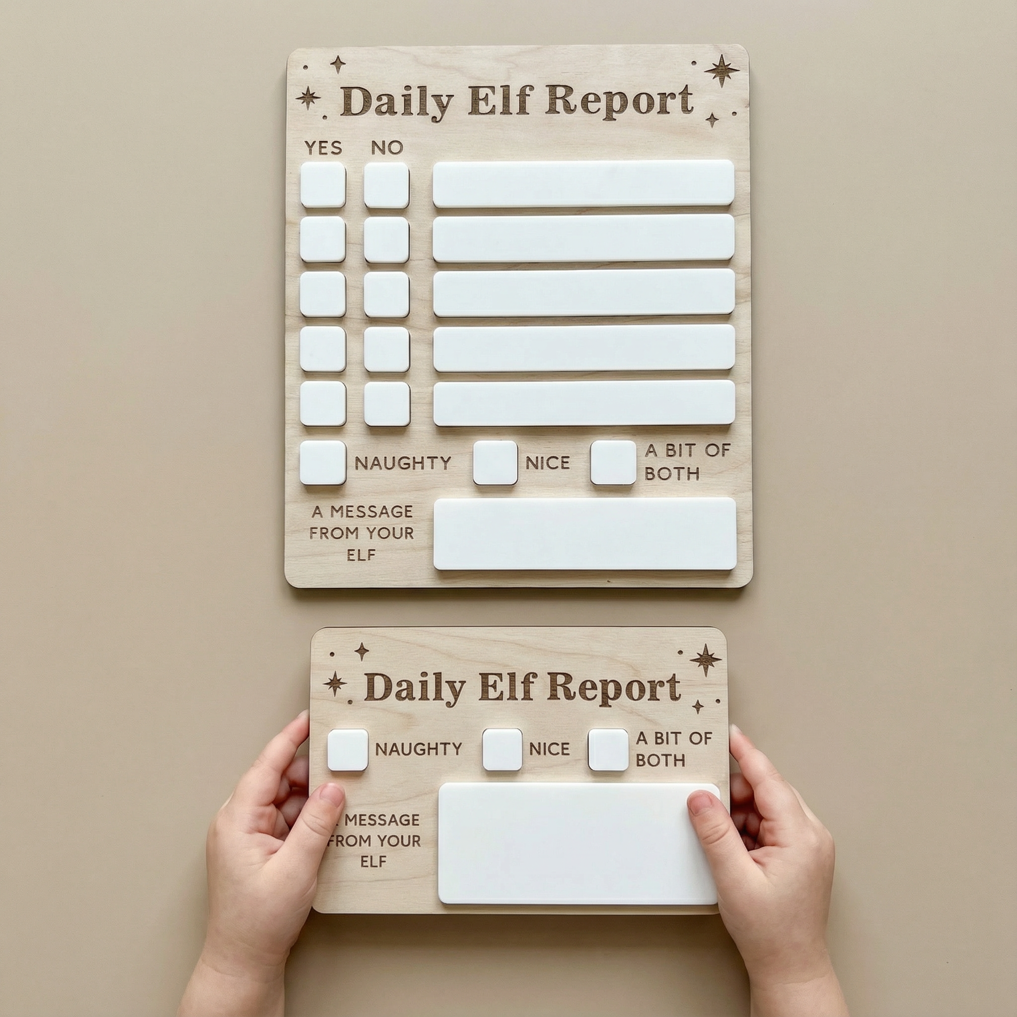 Daily Elf Report – Dry Erase Board